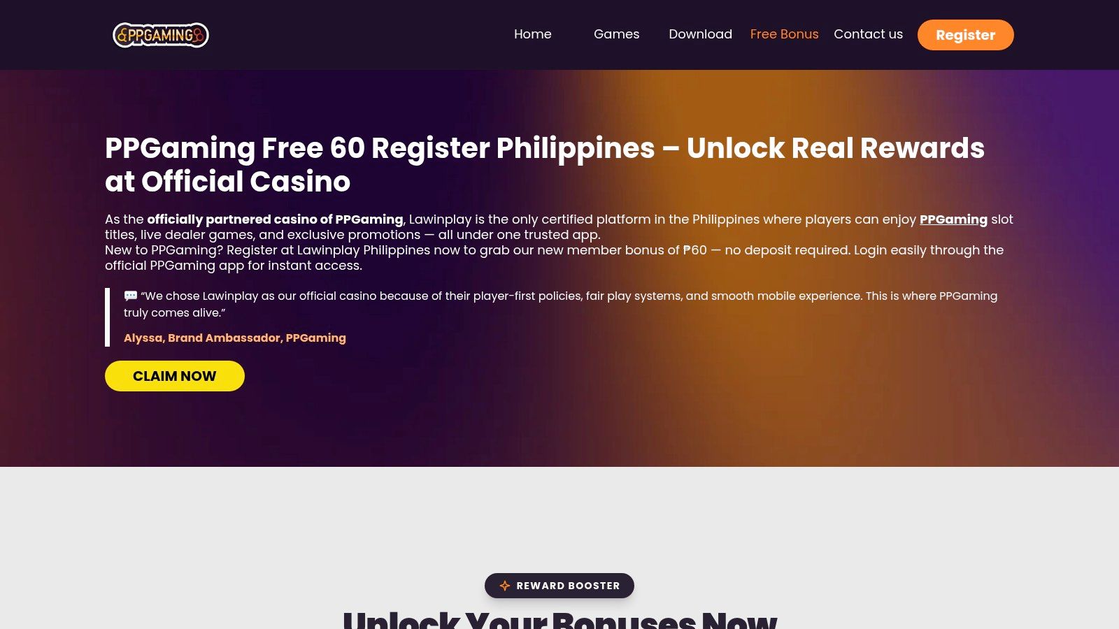 PPGaming: Mobile-First ₱60 Credit